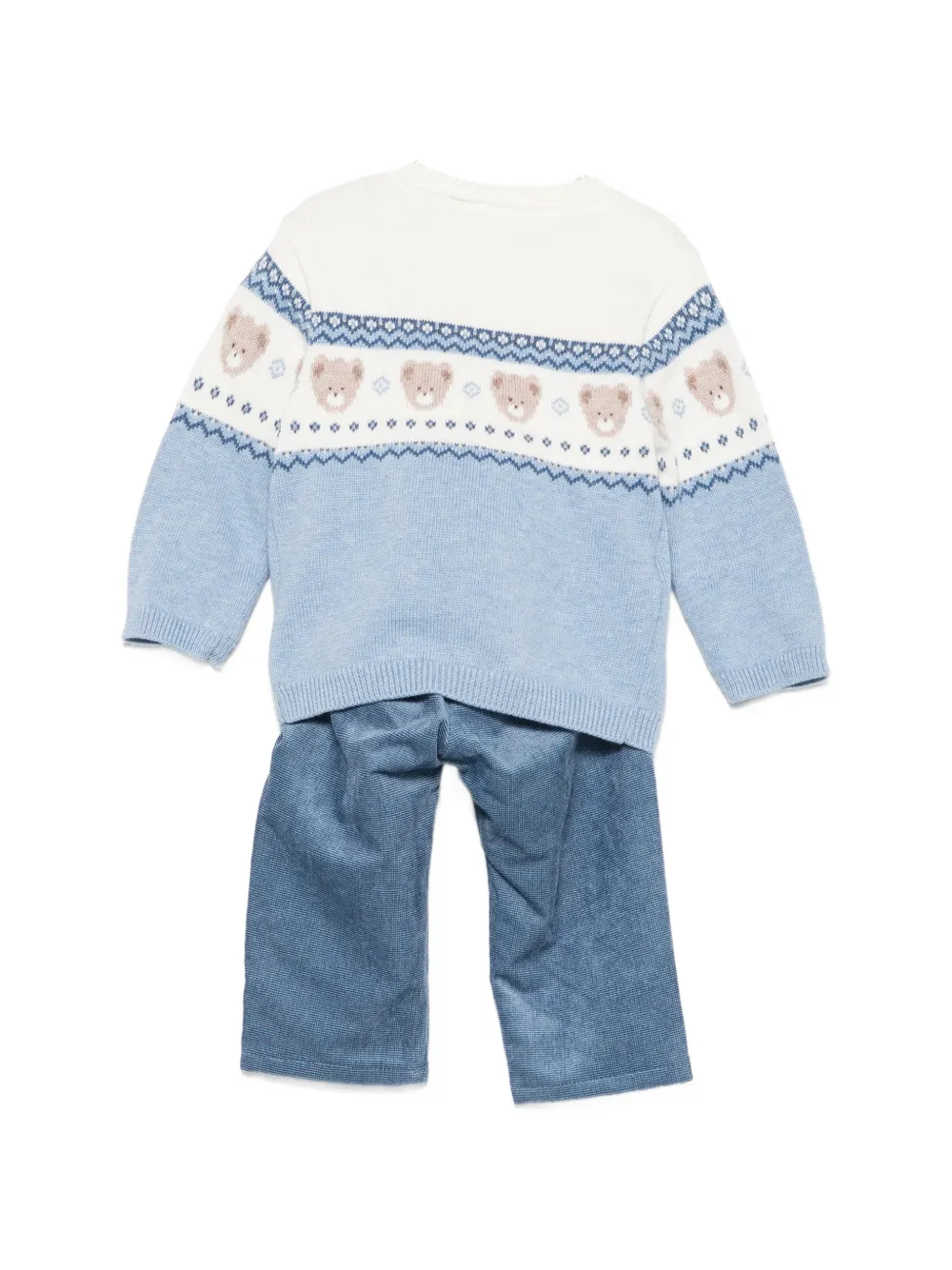 Mayoral Gebreide broek set met beer-intarsia Blauw