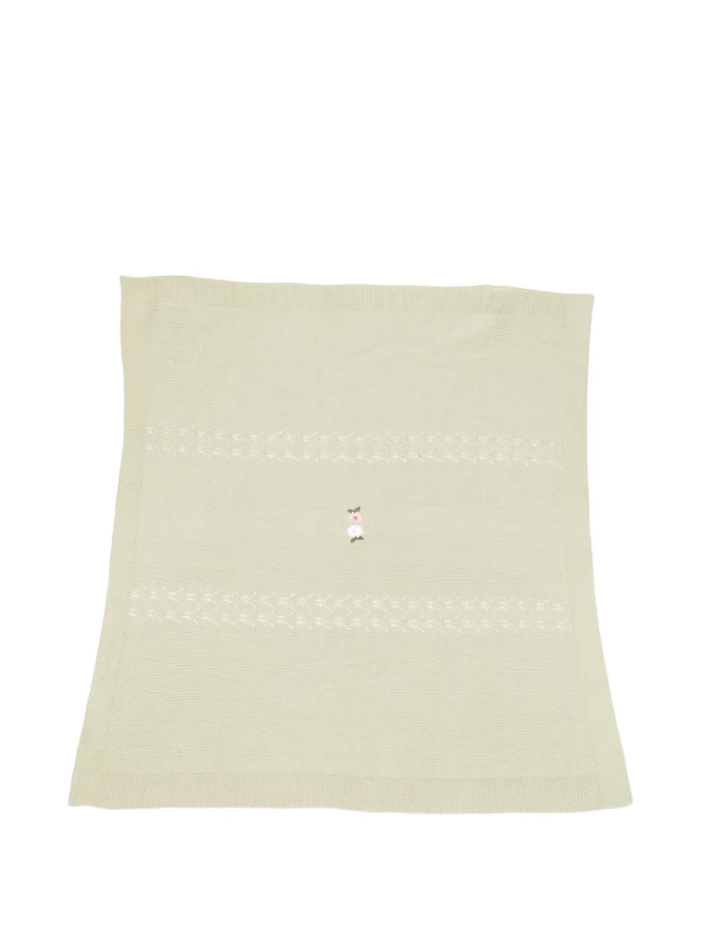 Mayoral embroidered pointelle-knit scarf - Toni neutri