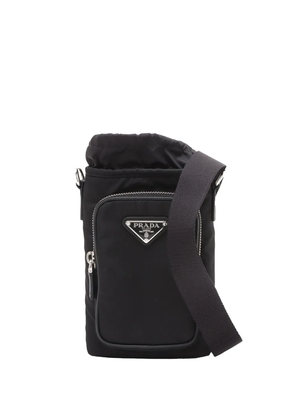 Prada Pre-Owned 2013-2026 Tessuto Umhängetasche mit Kordelzug - Schwarz