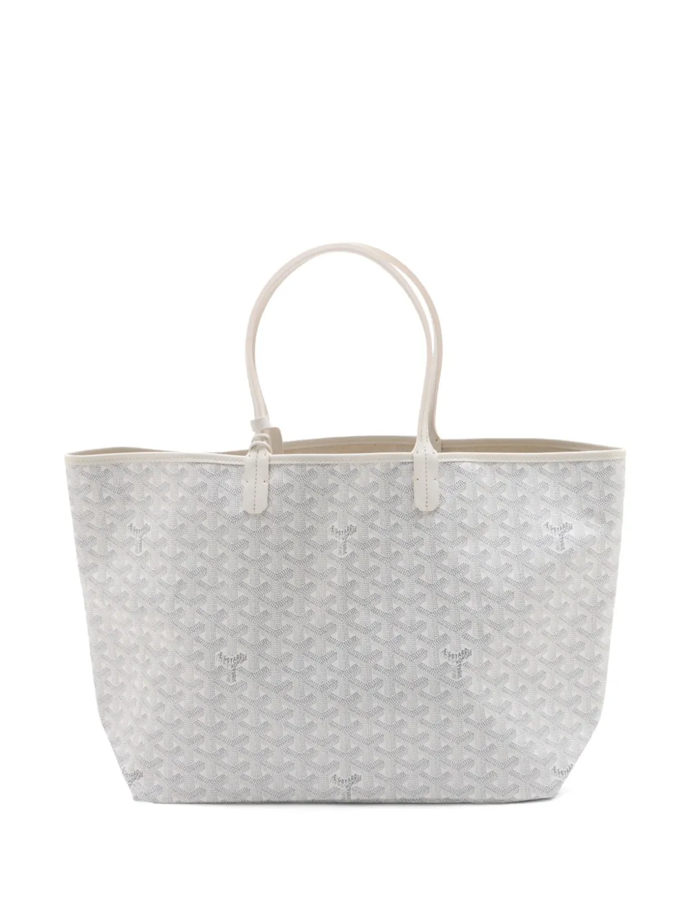 Pre-owned Goyard 2019-2023 Ine Saint Louis Pm Tote Bag In White