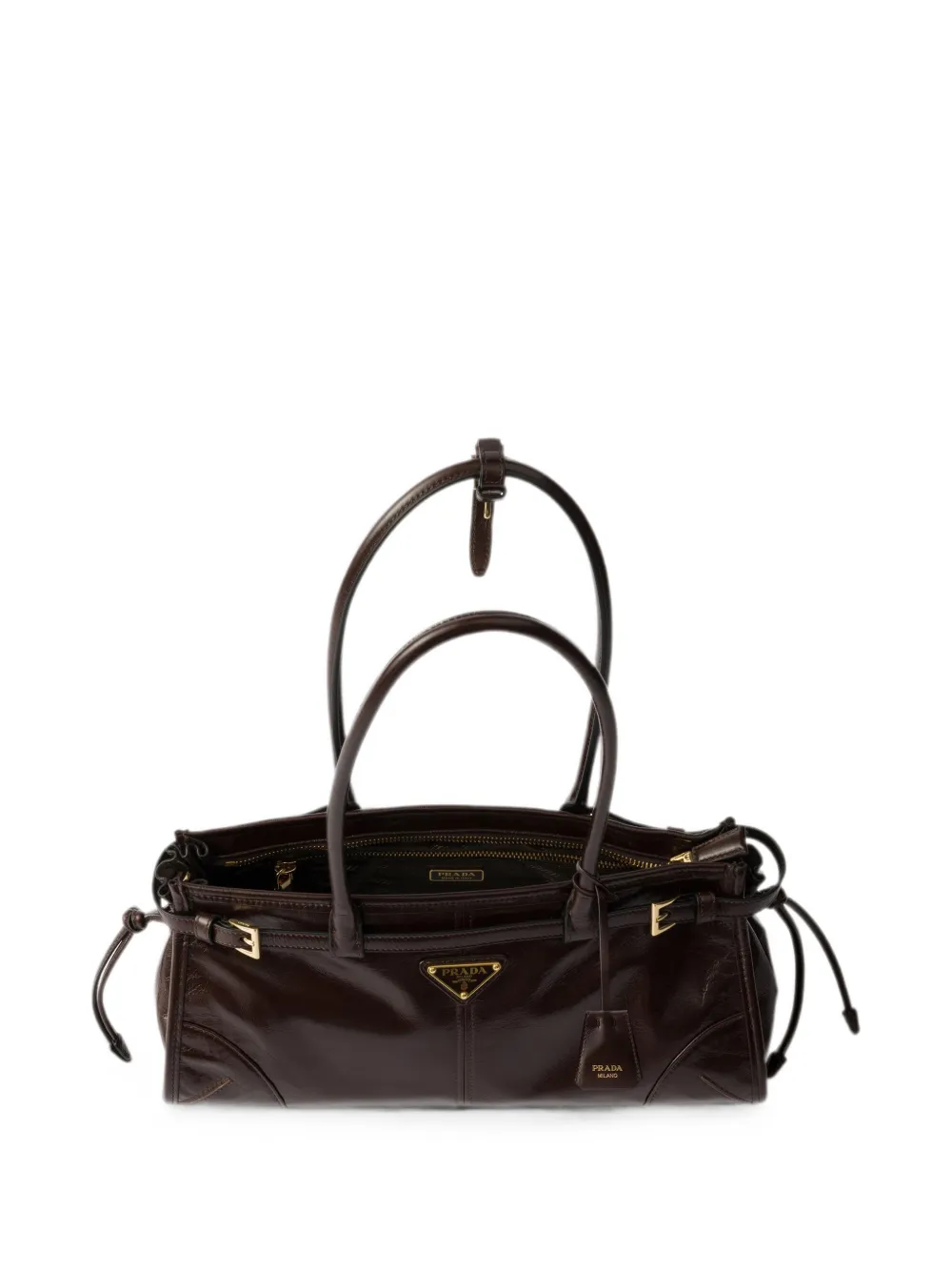 Prada Medium Bonnie leren handtas Bruin