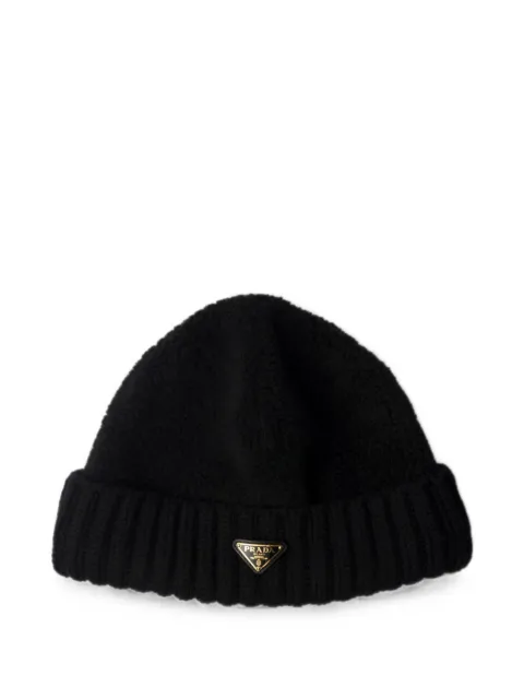 Prada fleece and wool beanie