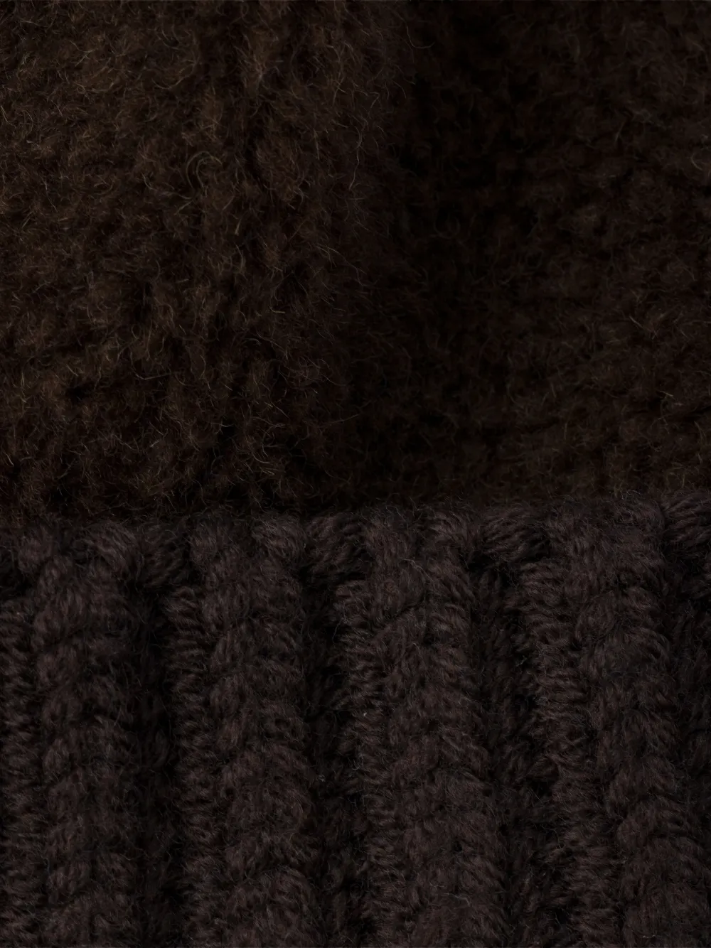 Prada Fleece en wollen muts Bruin