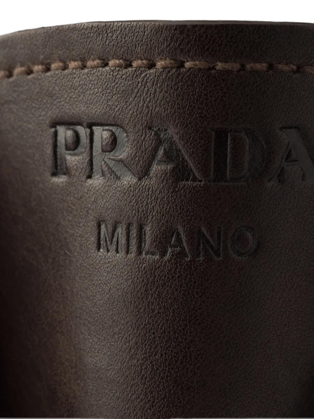 Prada Leren veterlaarzen Bruin
