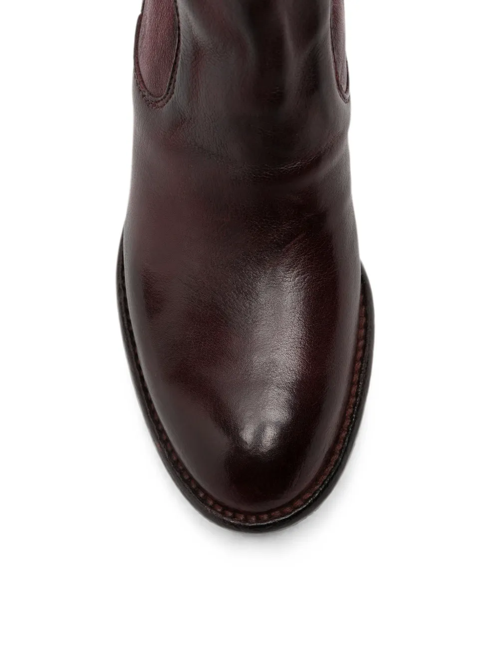 LEMARGO rear-zip leather ankle boots Rood