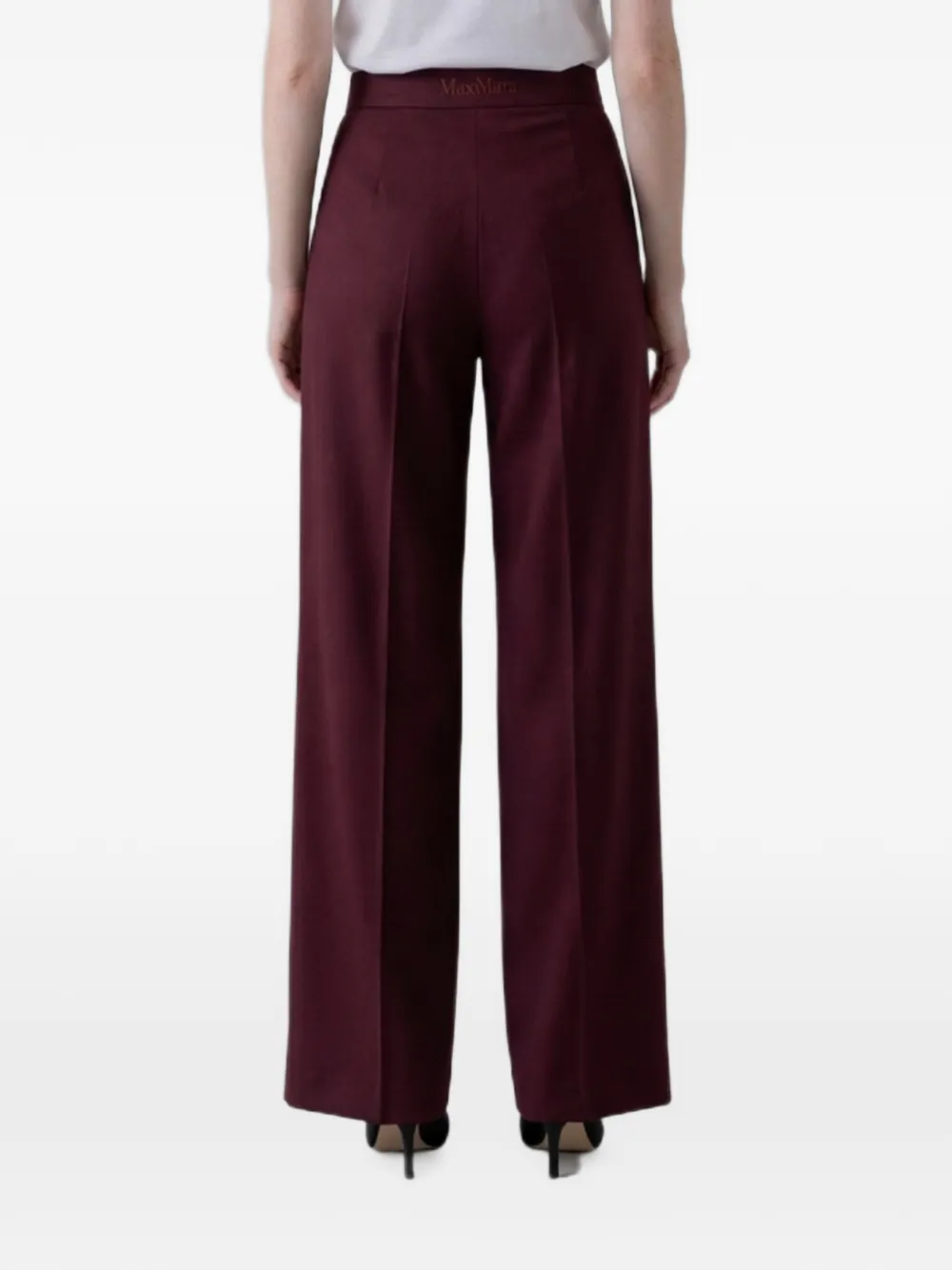 Max Mara Broek met plooien Rood
