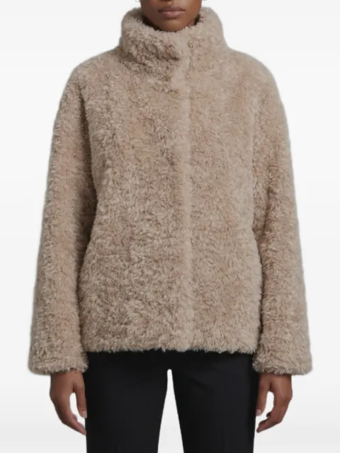 Herno faux-fur stand-up collar jacket