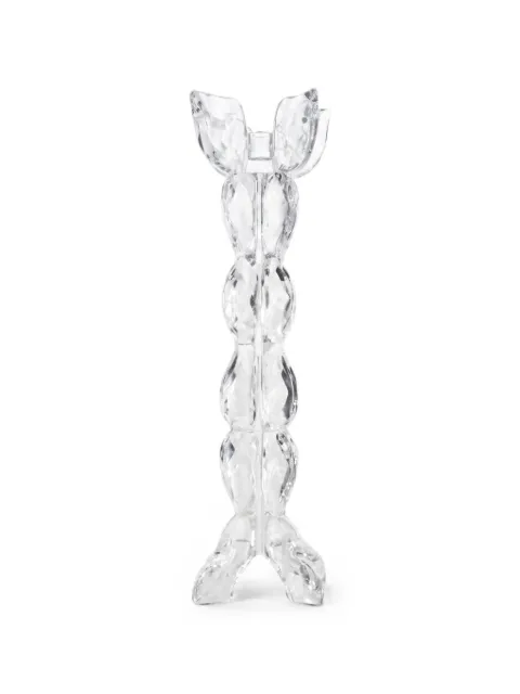 ENZO DE GASPERI leaf-detail faceted candle holder