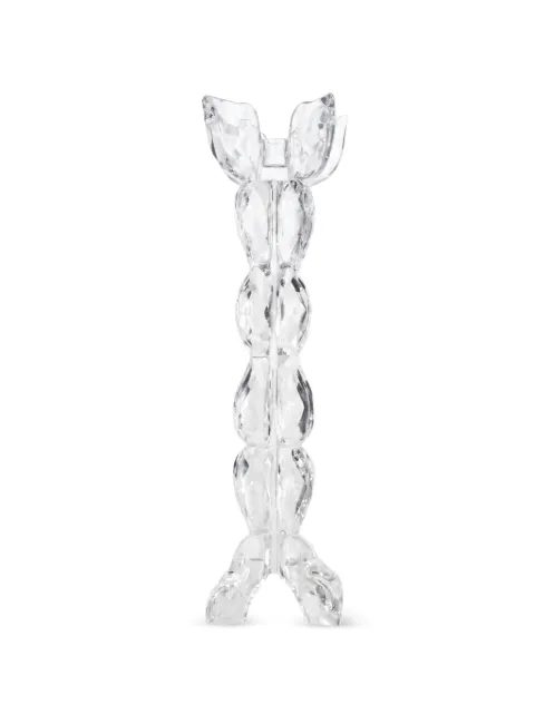 ENZO DE GASPERI leaf-detail faceted candle holder