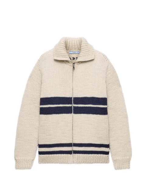Prada wool zipper cardigan