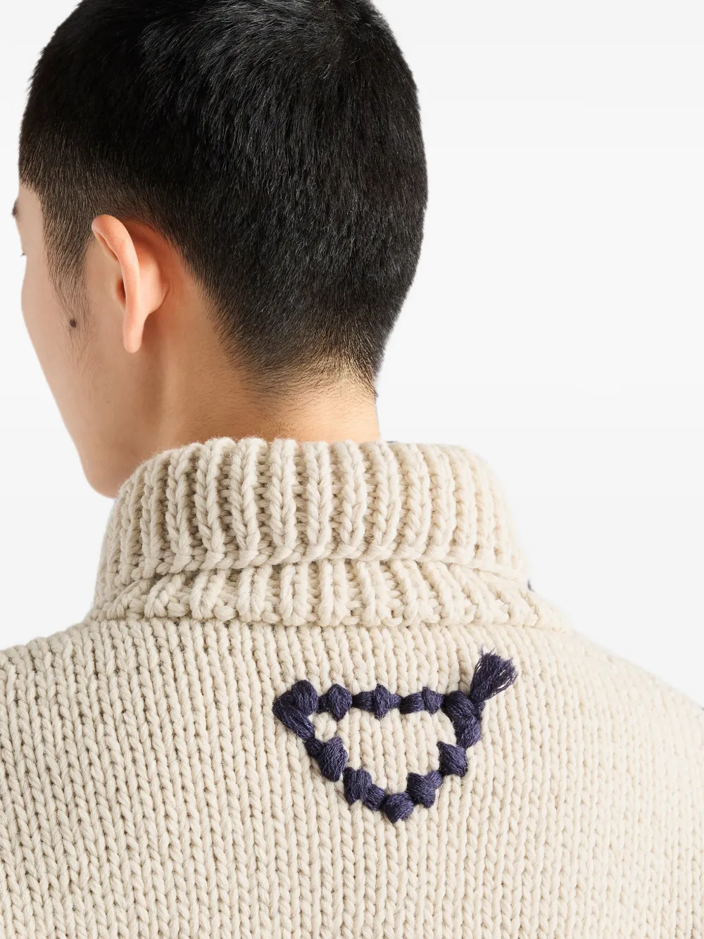 Prada Wollen vest met rits Beige