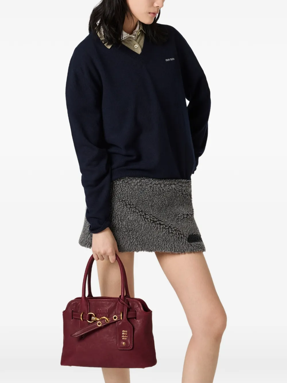 Miu Trui van wol en kasjmier Blauw