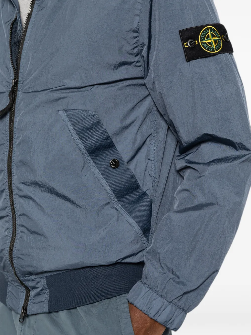 Stone Island Jack met logopatch Blauw