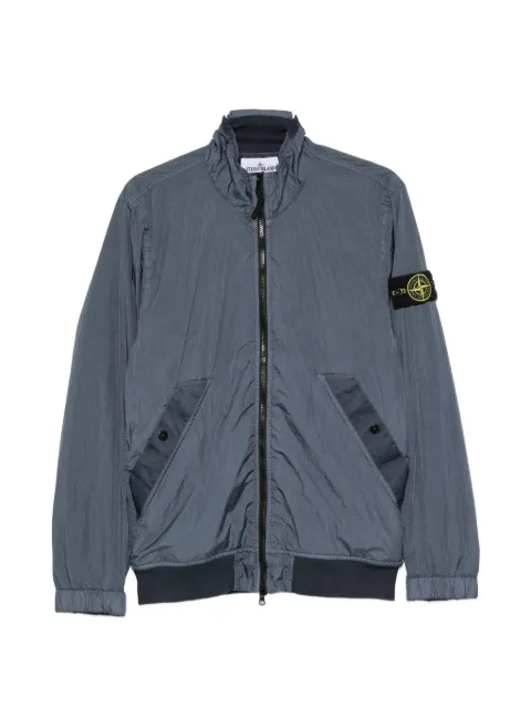 Stone Island logo-patch zip-up jacket