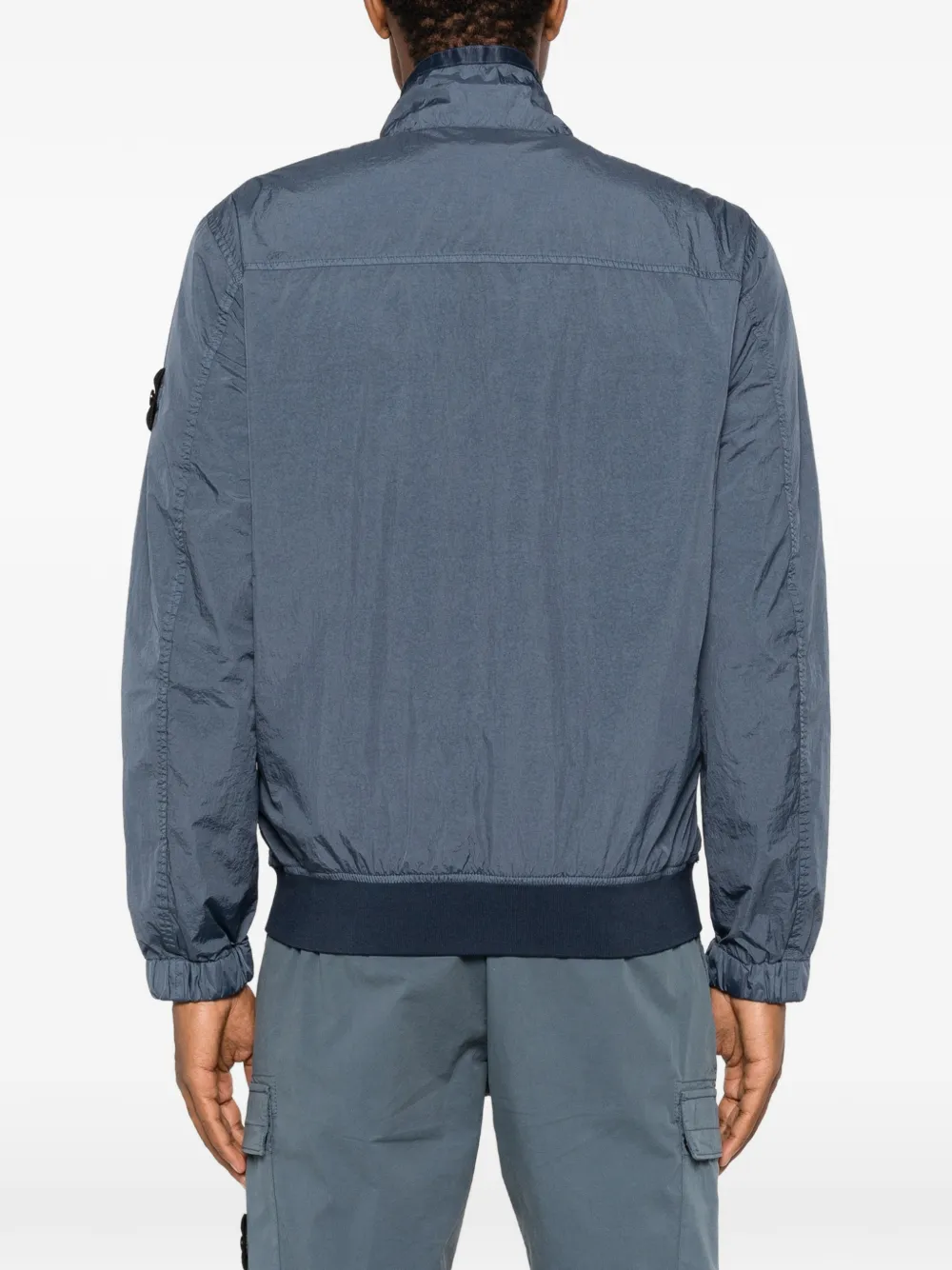 Stone Island Jack met logopatch Blauw