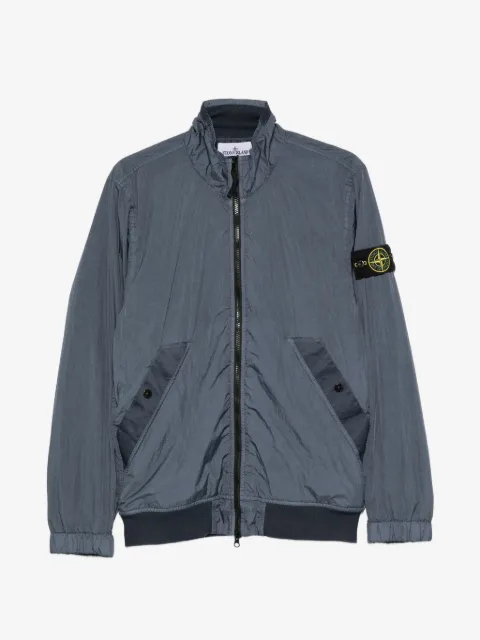 Stone Island logo-patch zip-up jacket