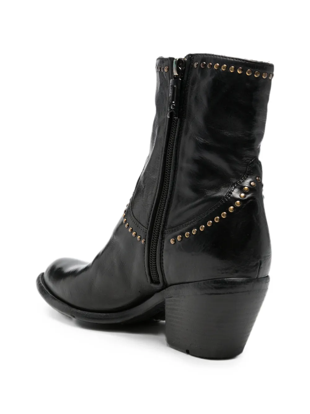 LEMARGO stud-embellished leather ankle boots Zwart