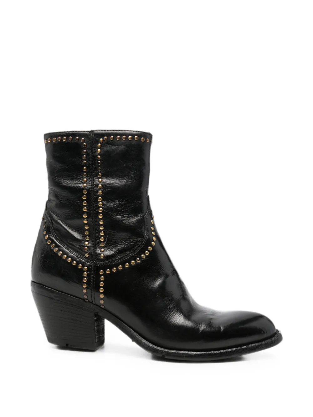 LEMARGO stud-embellished leather ankle boots Zwart