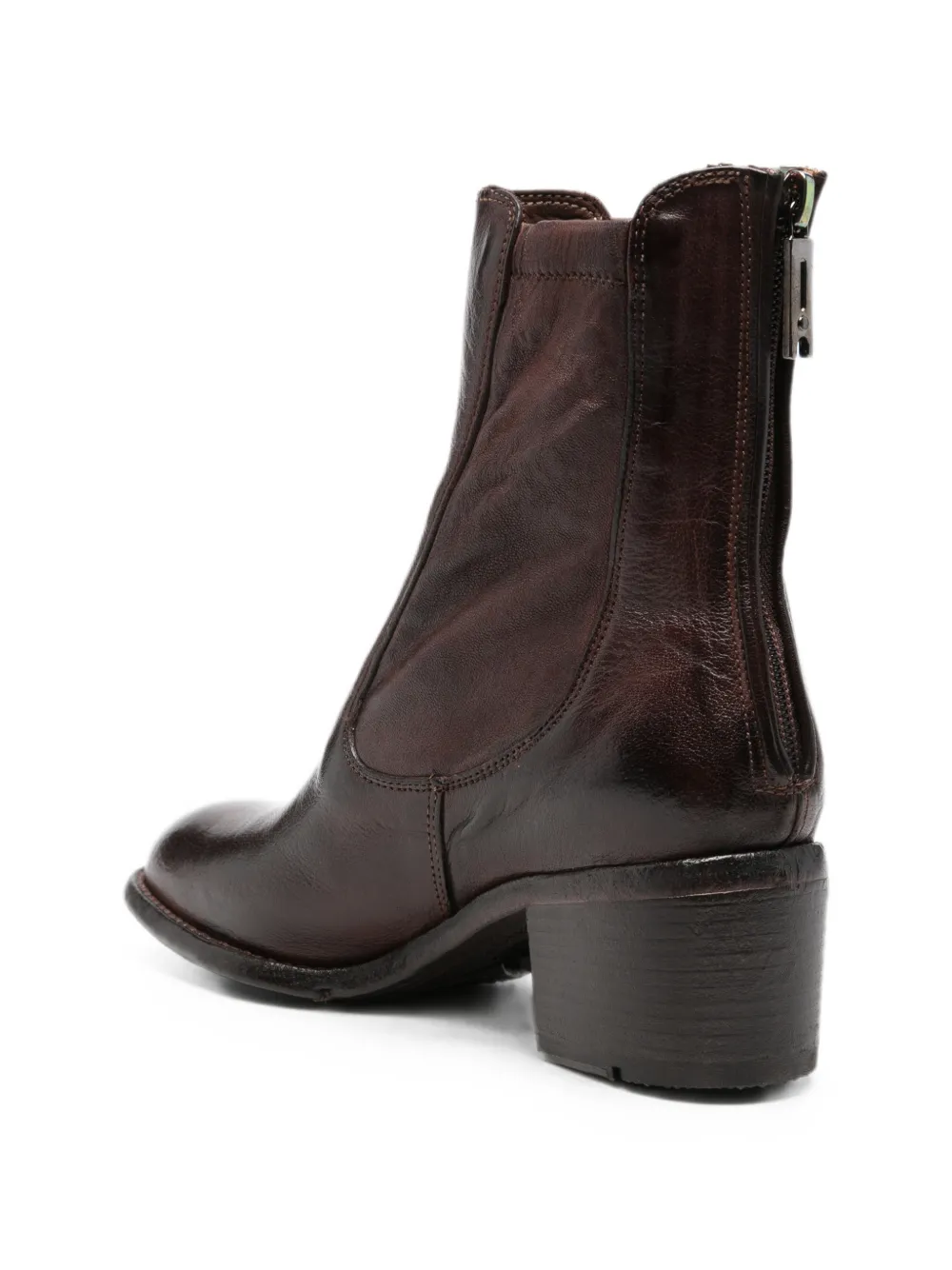 LEMARGO rear-zip leather ankle boots Bruin