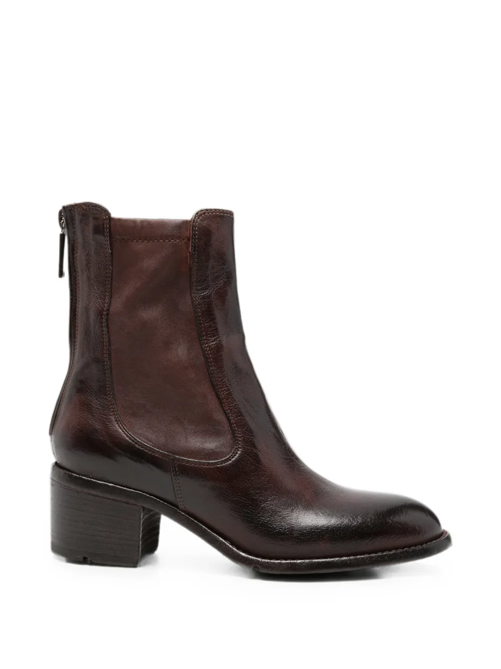 LEMARGO rear-zip leather ankle boots Bruin