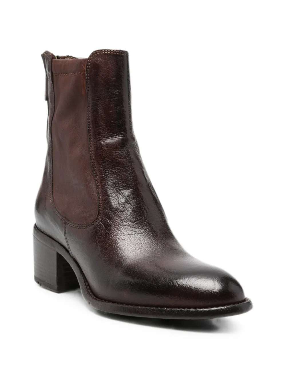 LEMARGO rear-zip leather ankle boots Bruin