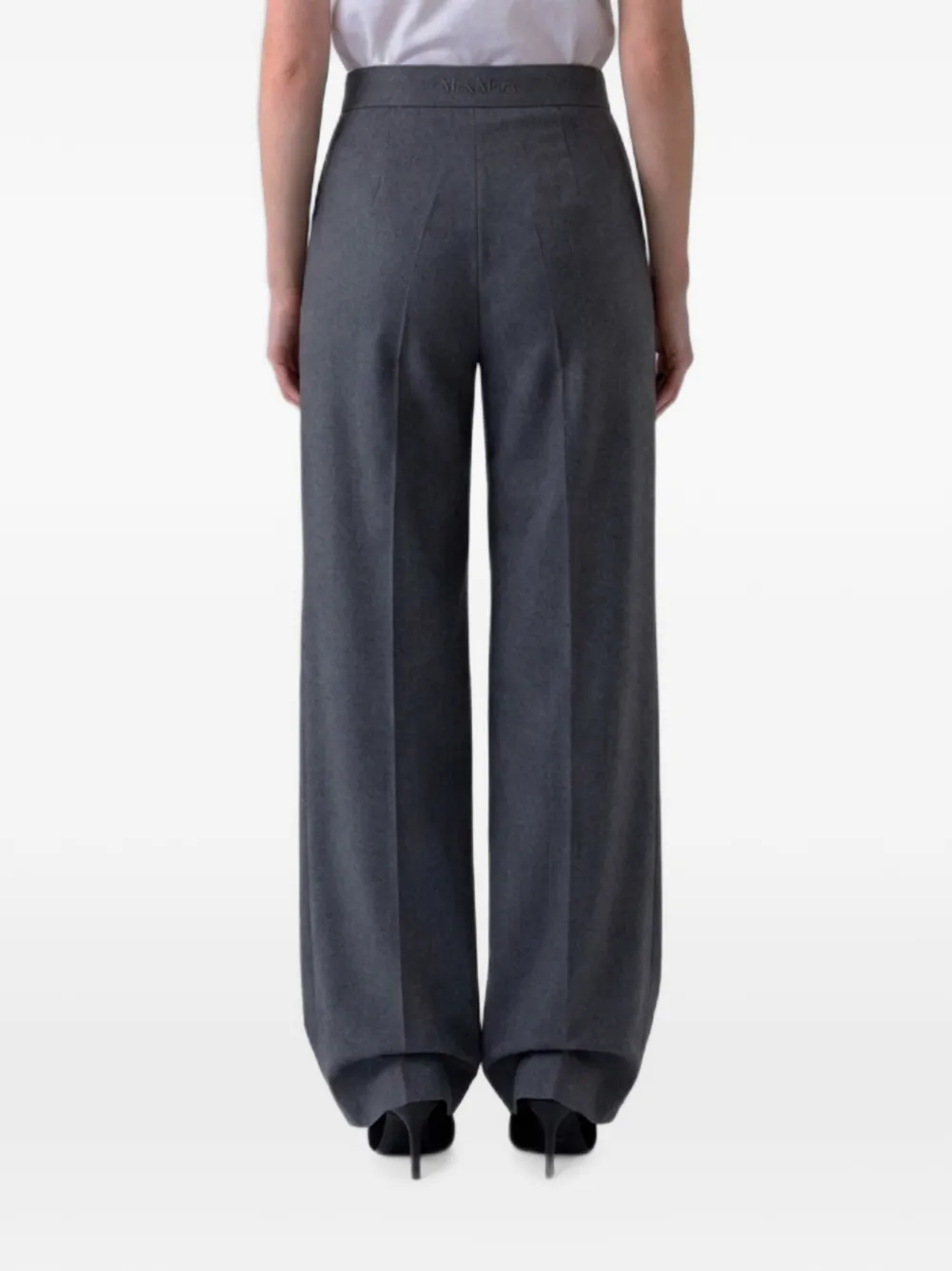 Max Mara Wollen palazzo plooibroek Grijs