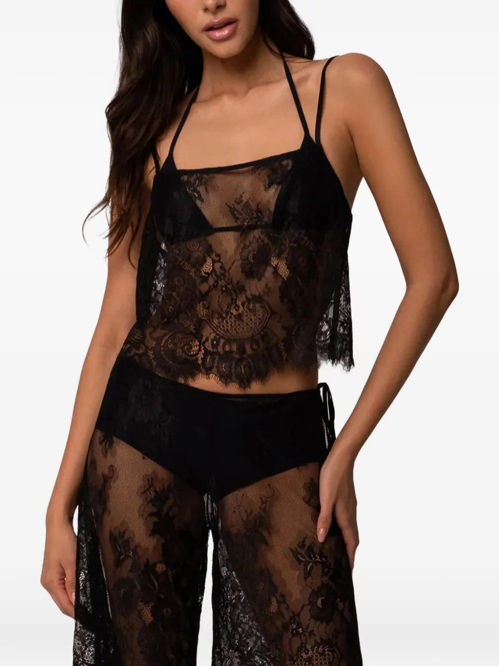 Kiki de Montparnasse Sabine camisole top - Nero