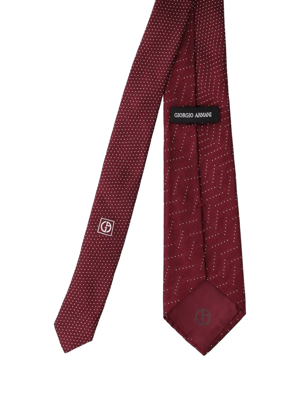 Giorgio Armani silk tie Rood