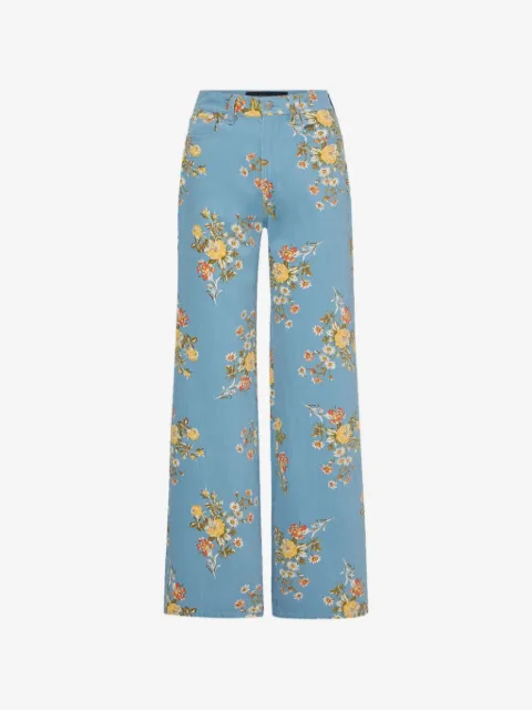 Veronica Beard Taylor floral-print jeans