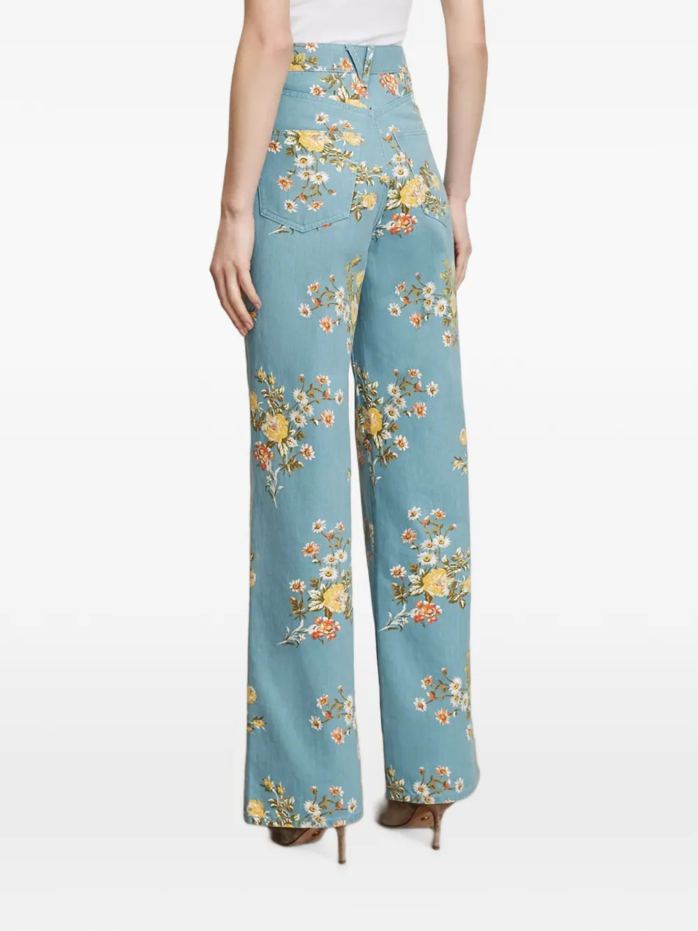 Veronica Beard Taylor jeans met bloemen-print Blauw