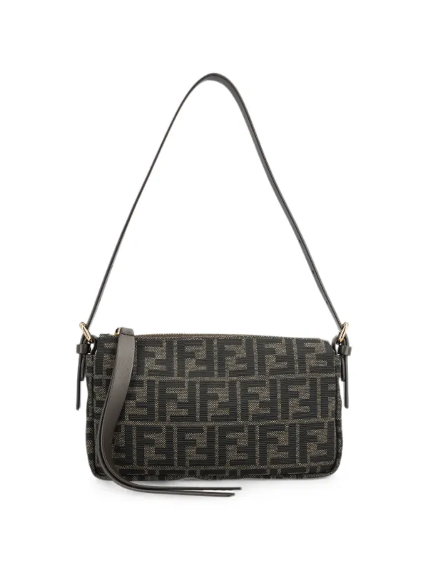 FENDI zip-top Small FF Zucca Jacquard Fabric Bag | Brown | FARFETCH