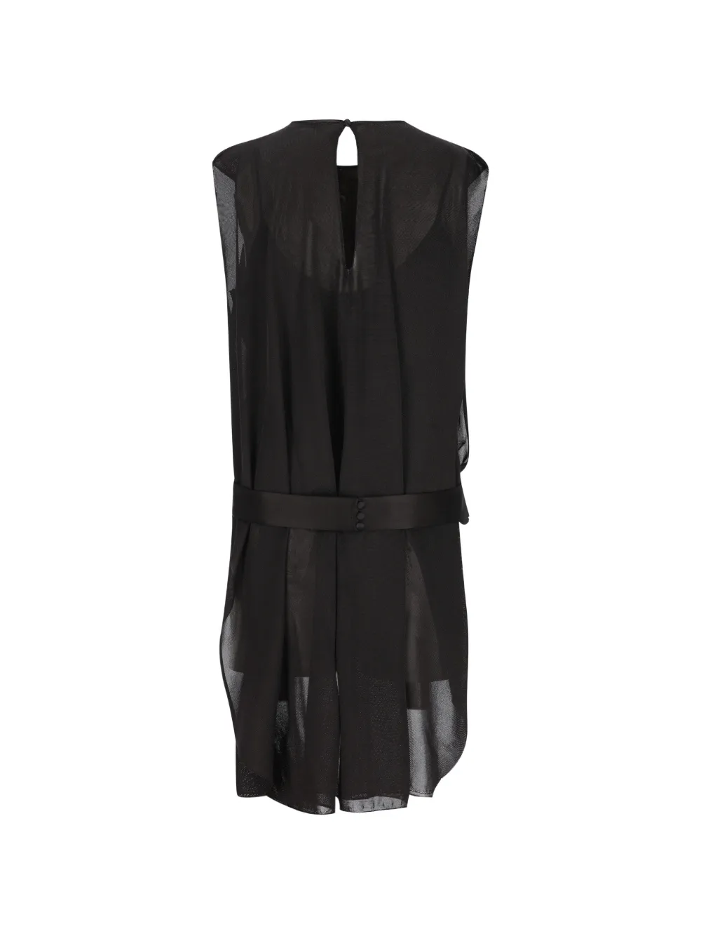 FENDI black silk top Zwart