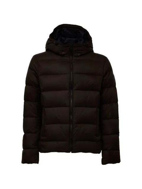 Fay Double Front hooded down coat