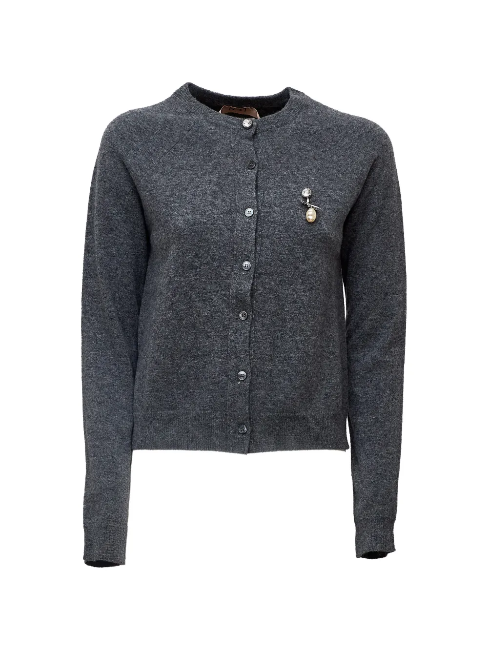 Nº21 Verzierter Cardigan - Grau