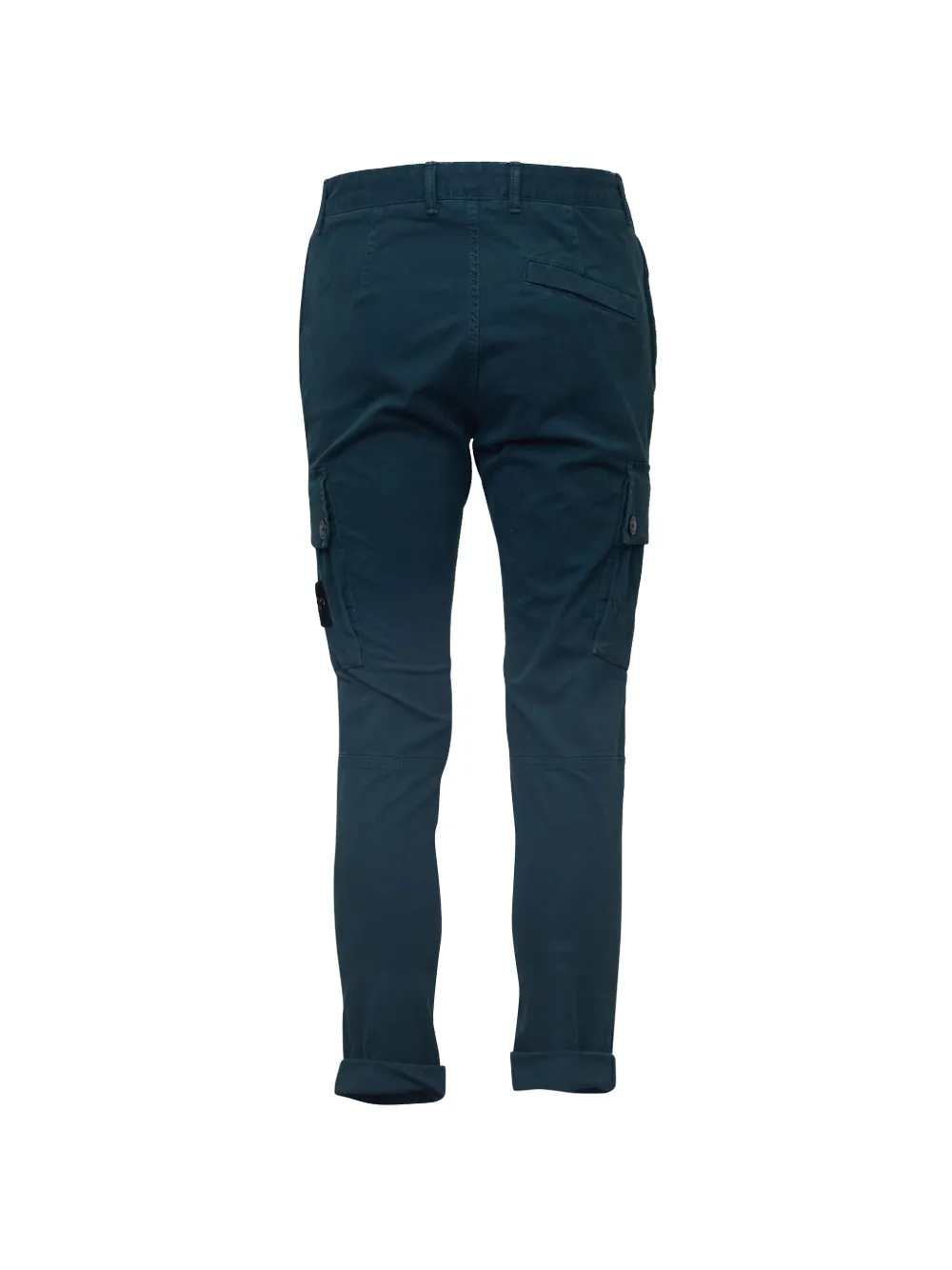 Stone Island 3100034 Stretch Broken Twill katoenen broek met oud effect Groen