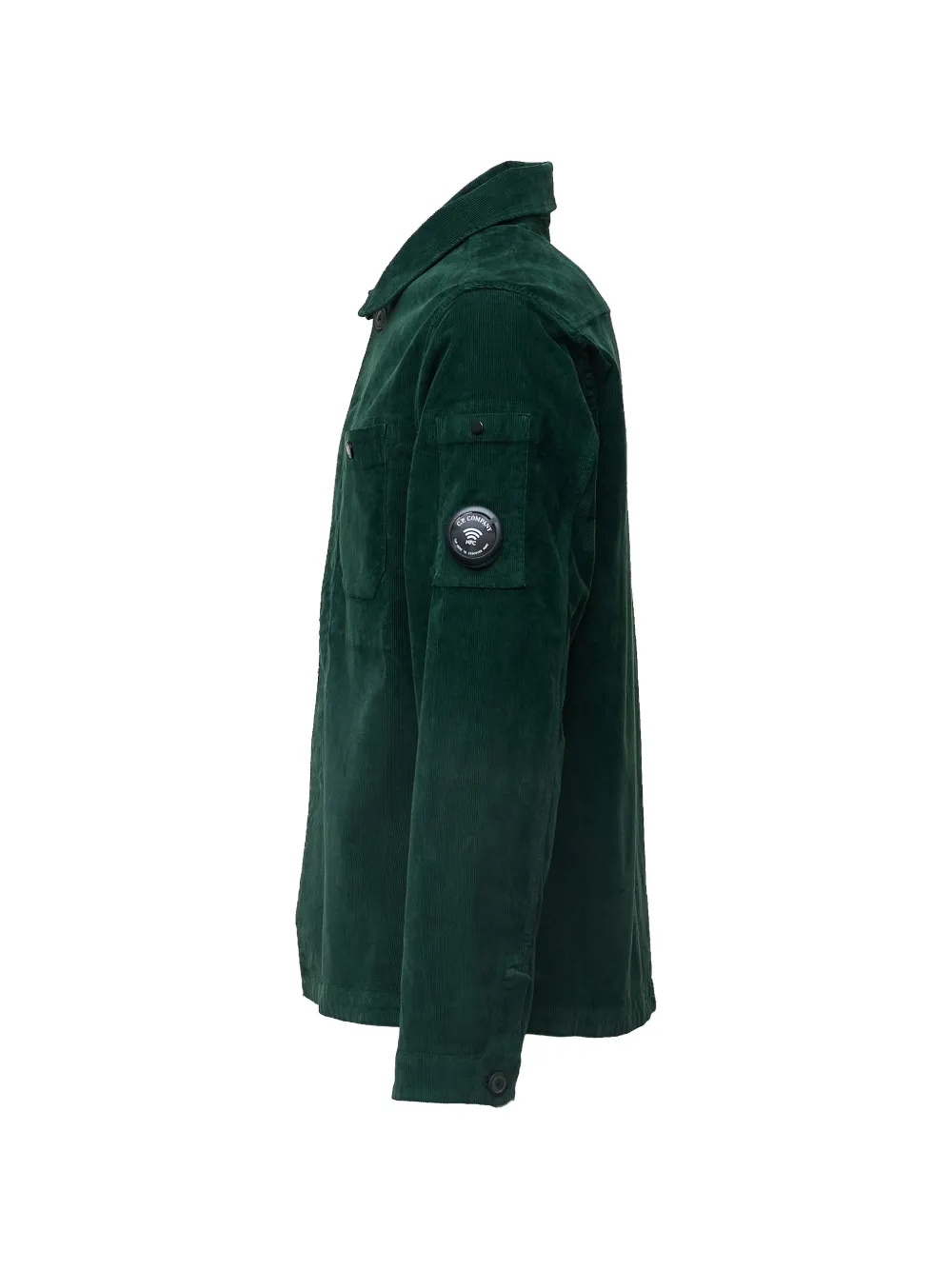 C.P. Company Ribfluwelen Lens shirtjack Groen