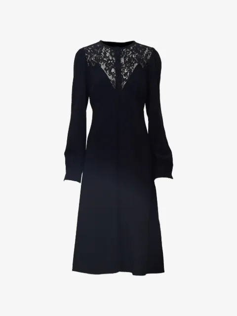 Nº21 lace-insert long-sleeve midi dress