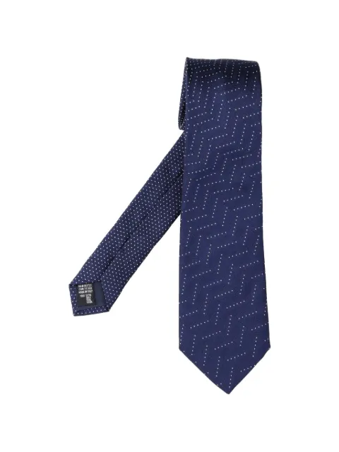 Giorgio Armani geometric-pattern silk tie