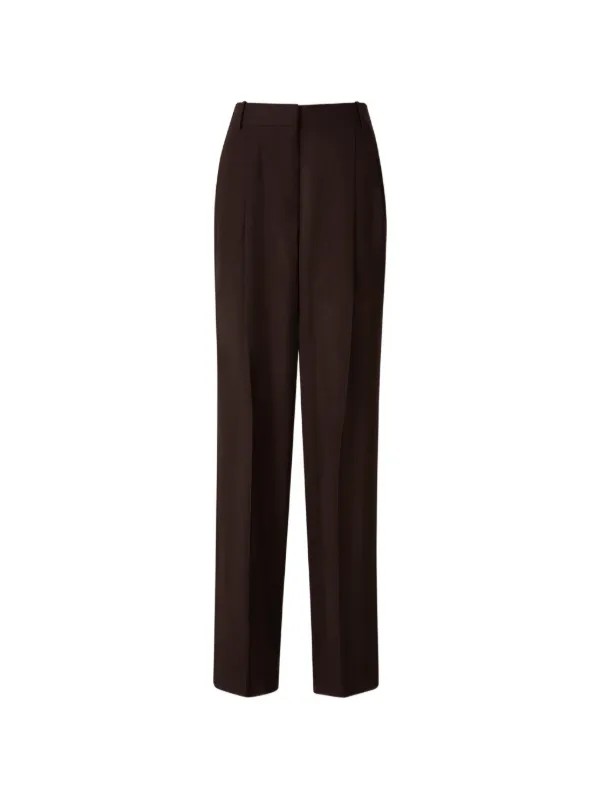 Tom Ford Pleated Straight-leg Trousers in Brown