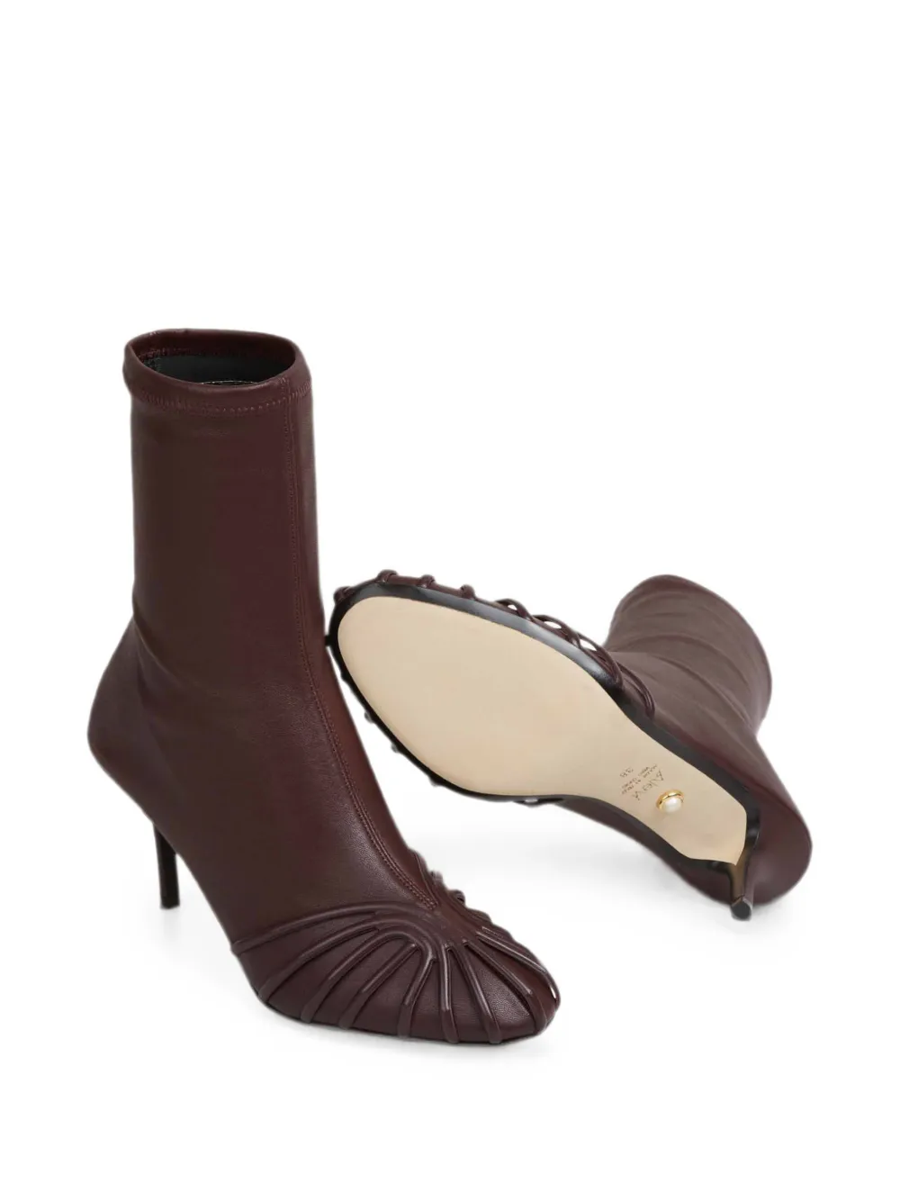 Alevì Karen fan-detail ankle boots Bruin