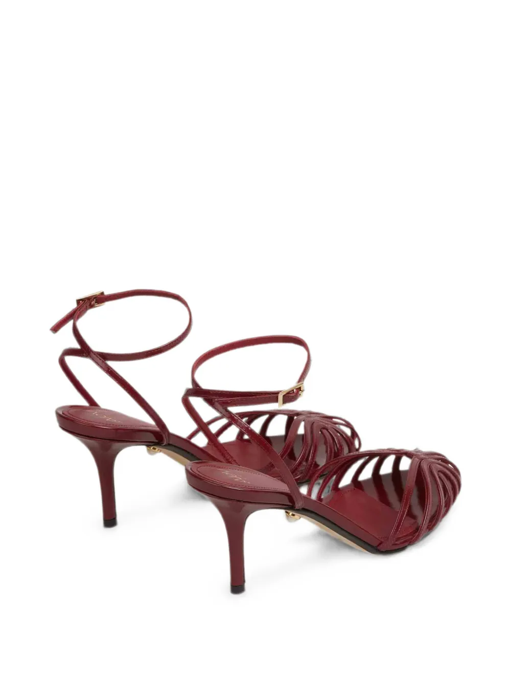 Alevì Blake cage-strap buckled pumps Rood