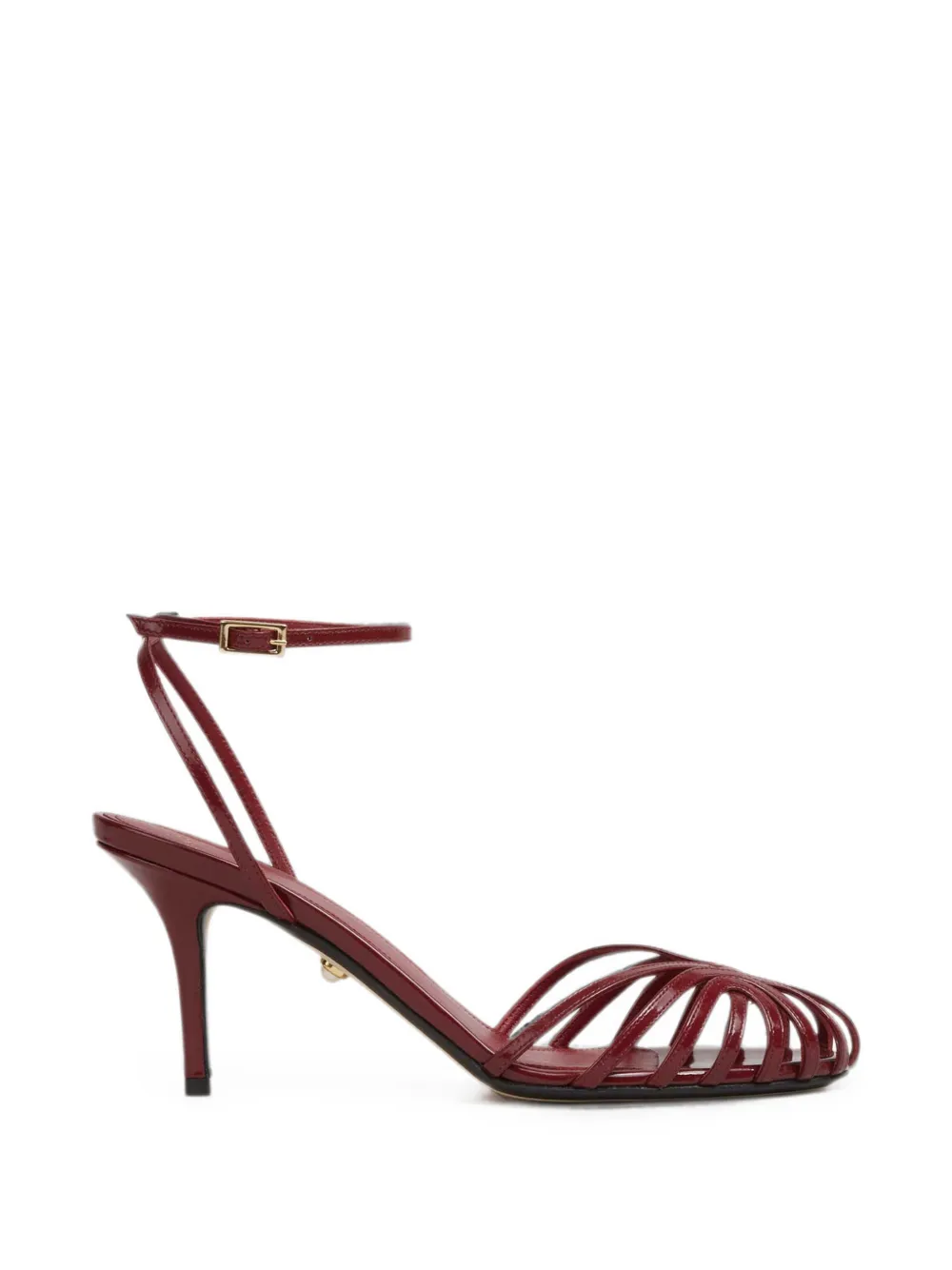 Alevì Blake cage-strap buckled pumps Rood