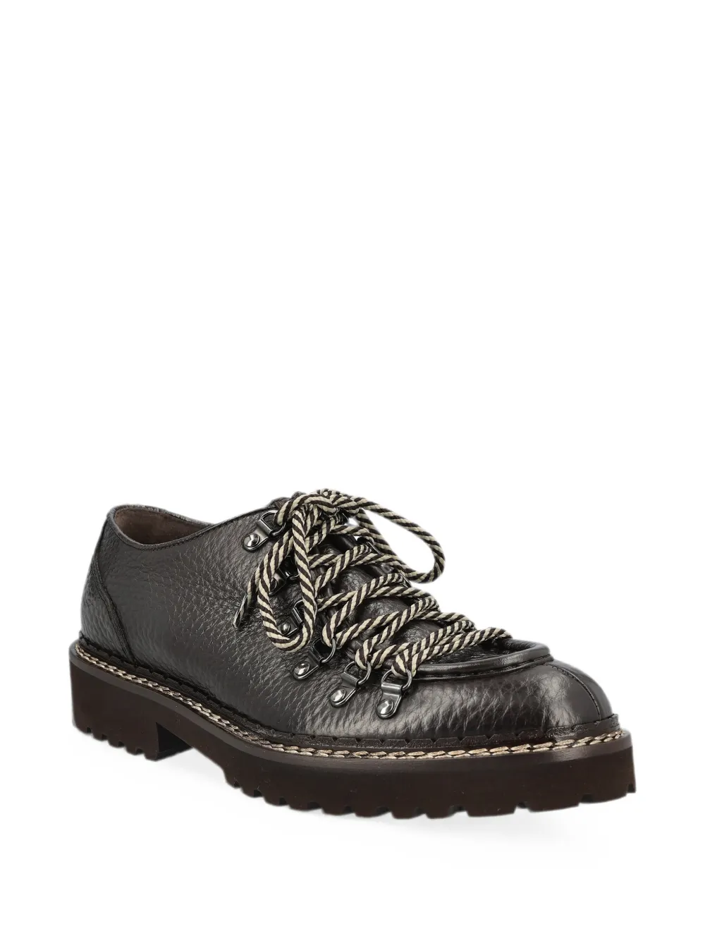 Doucal's grain-leather lace-up shoes Bruin