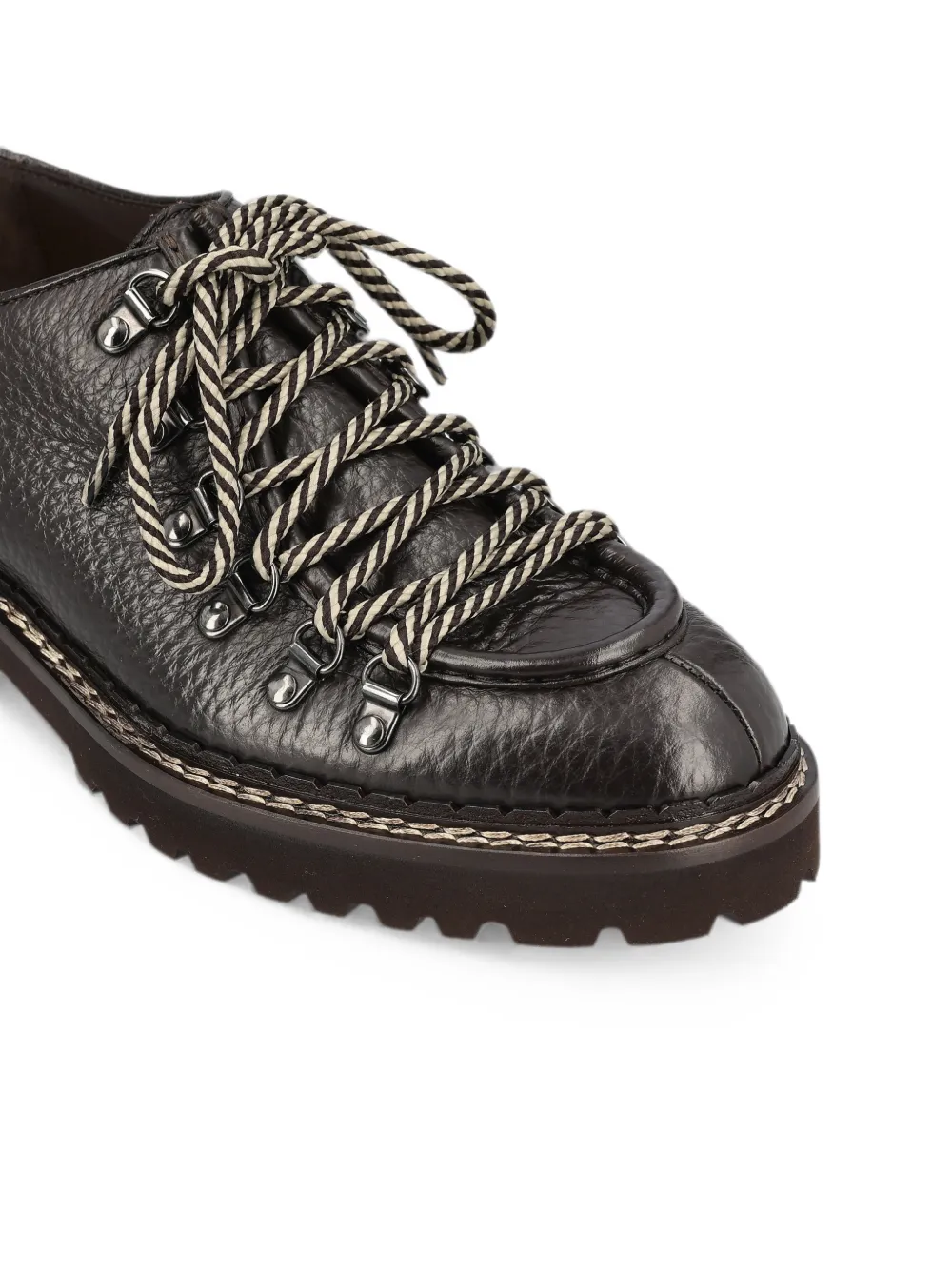 Doucal's grain-leather lace-up shoes Bruin