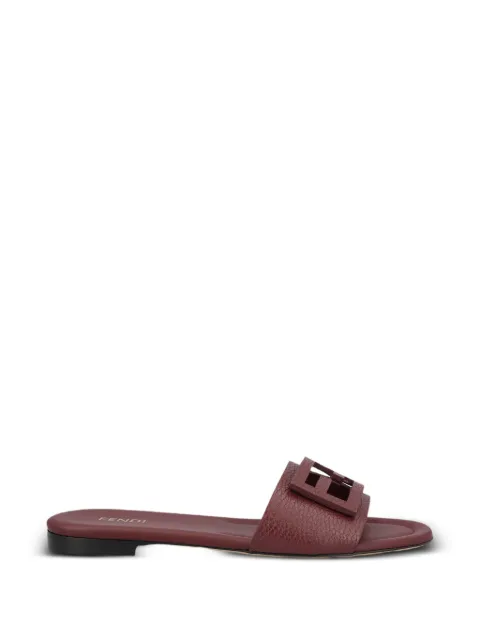 FENDI tenis Baguette de piel burdeos
