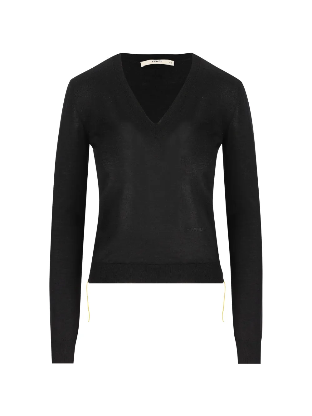 FENDI V-neck cashmere-blend sweater - Nero