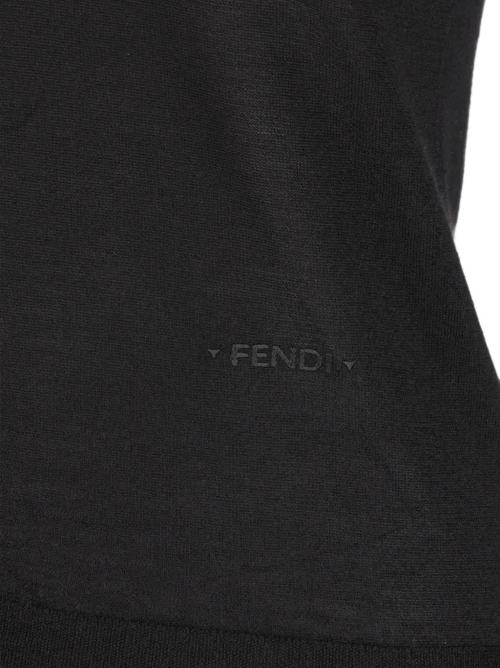 FENDI Sweater van kasjmierblend met V-hals Zwart