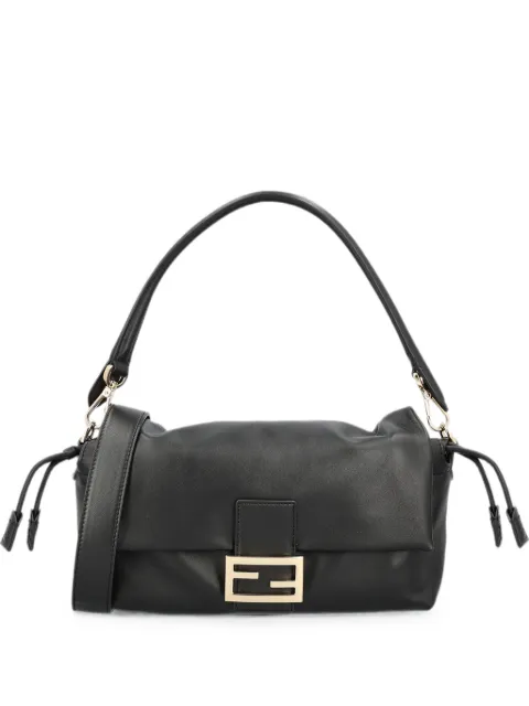 FENDI Baguette soft medium black Nappa-leather bag