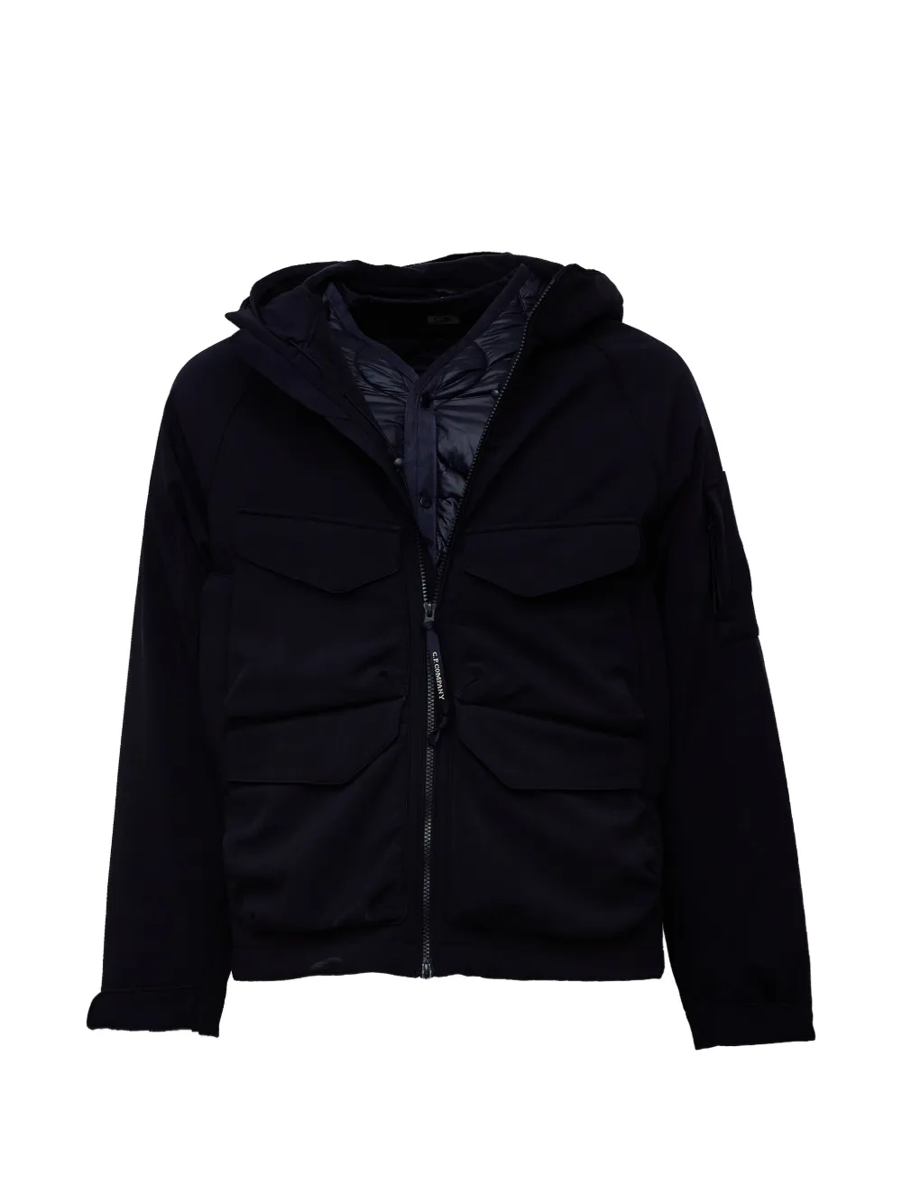 C.P. Company Shell-R padded hooded jacket - Blau
