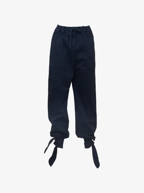 Nº21 tie-fastening drawstring cargo pants